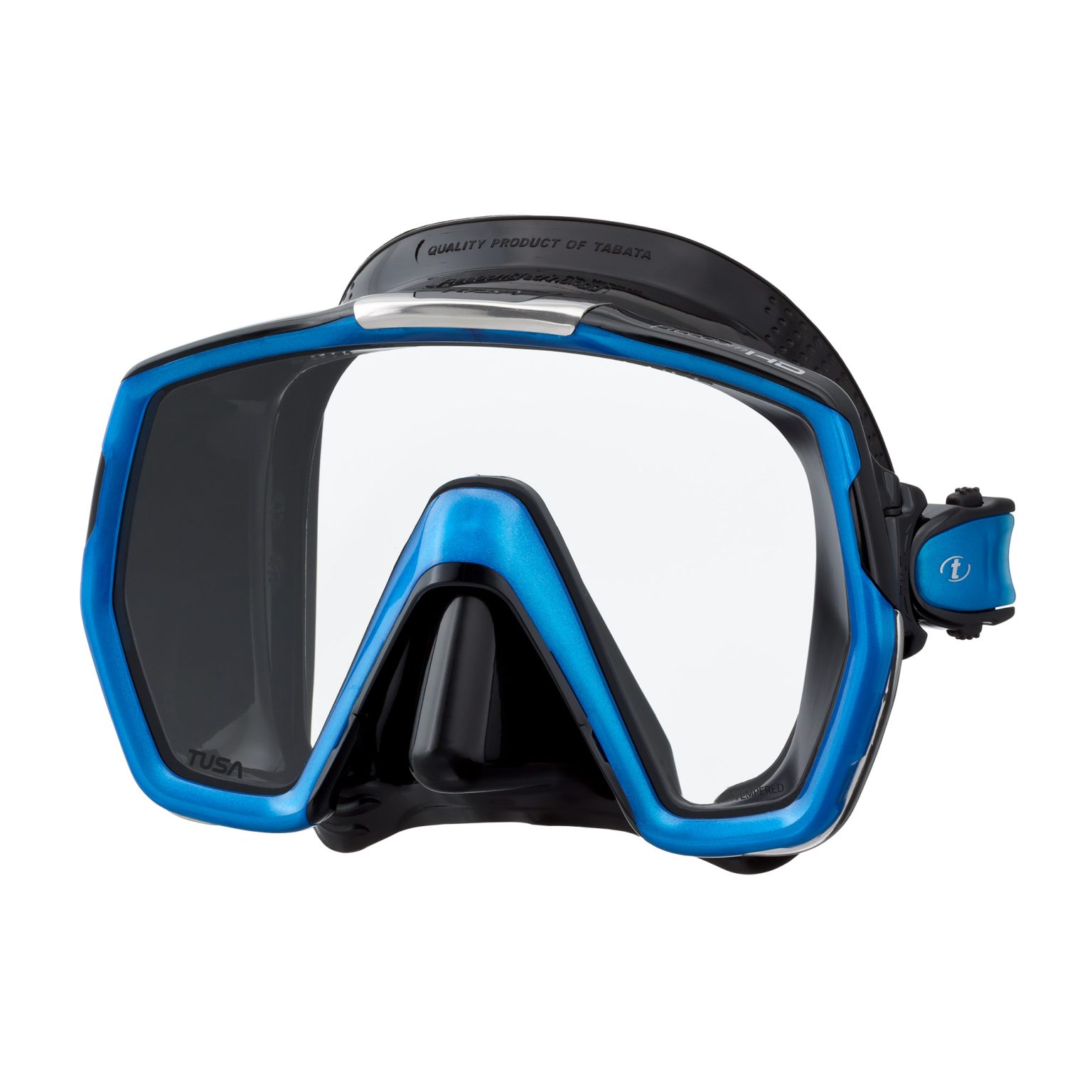 TUSA Freedom HD Scuba Diving Mask M-1001 Black/Fishtail Blue