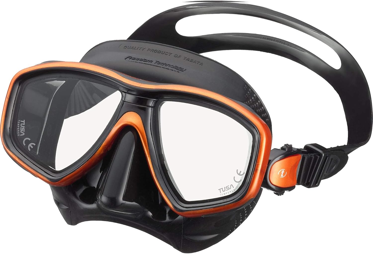 TUSA Freedom Ceos Scuba Diving Mask M-212 Black/Orange