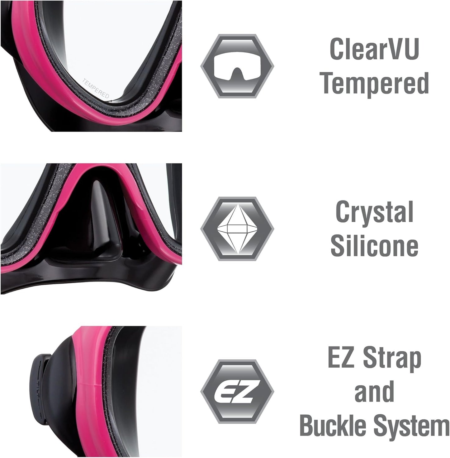 TUSA Serene Adult Combo Black/Hot Pink