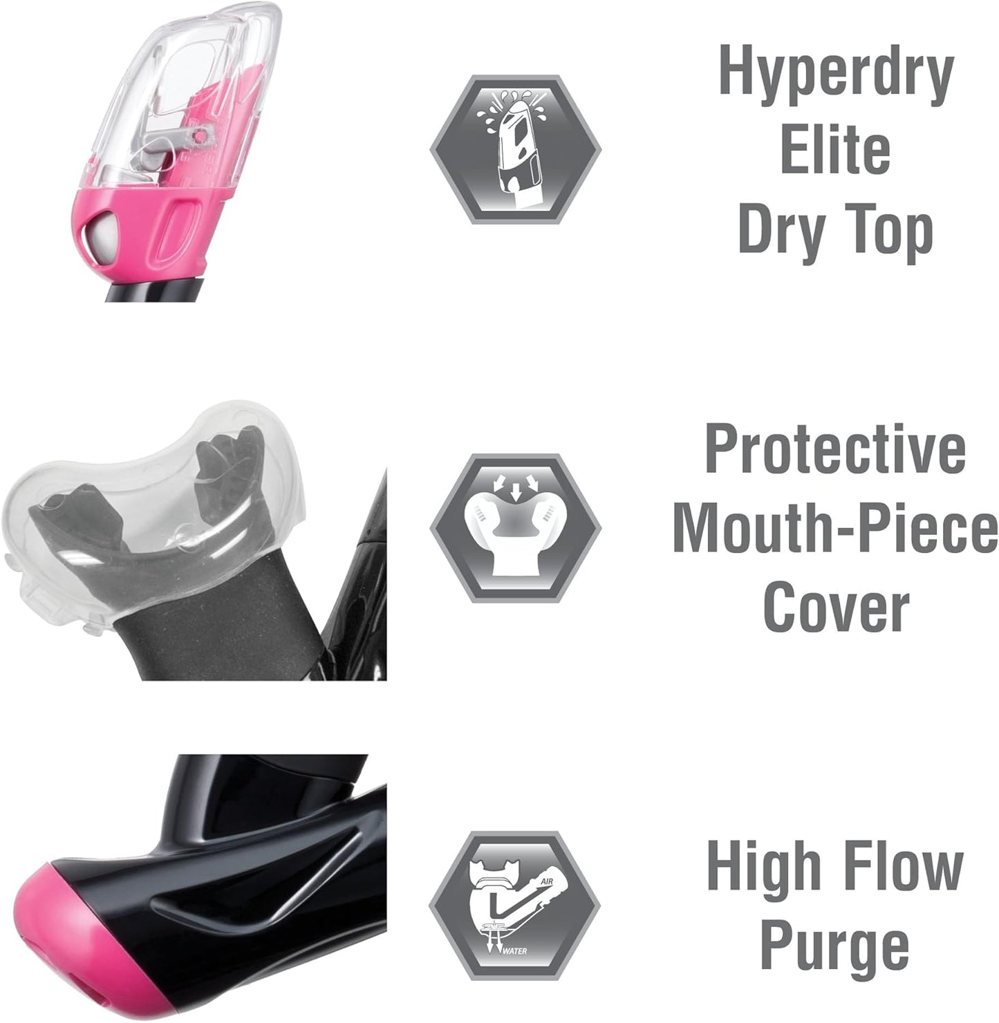 TUSA Serene Adult Travel Set Black/Pink Medium