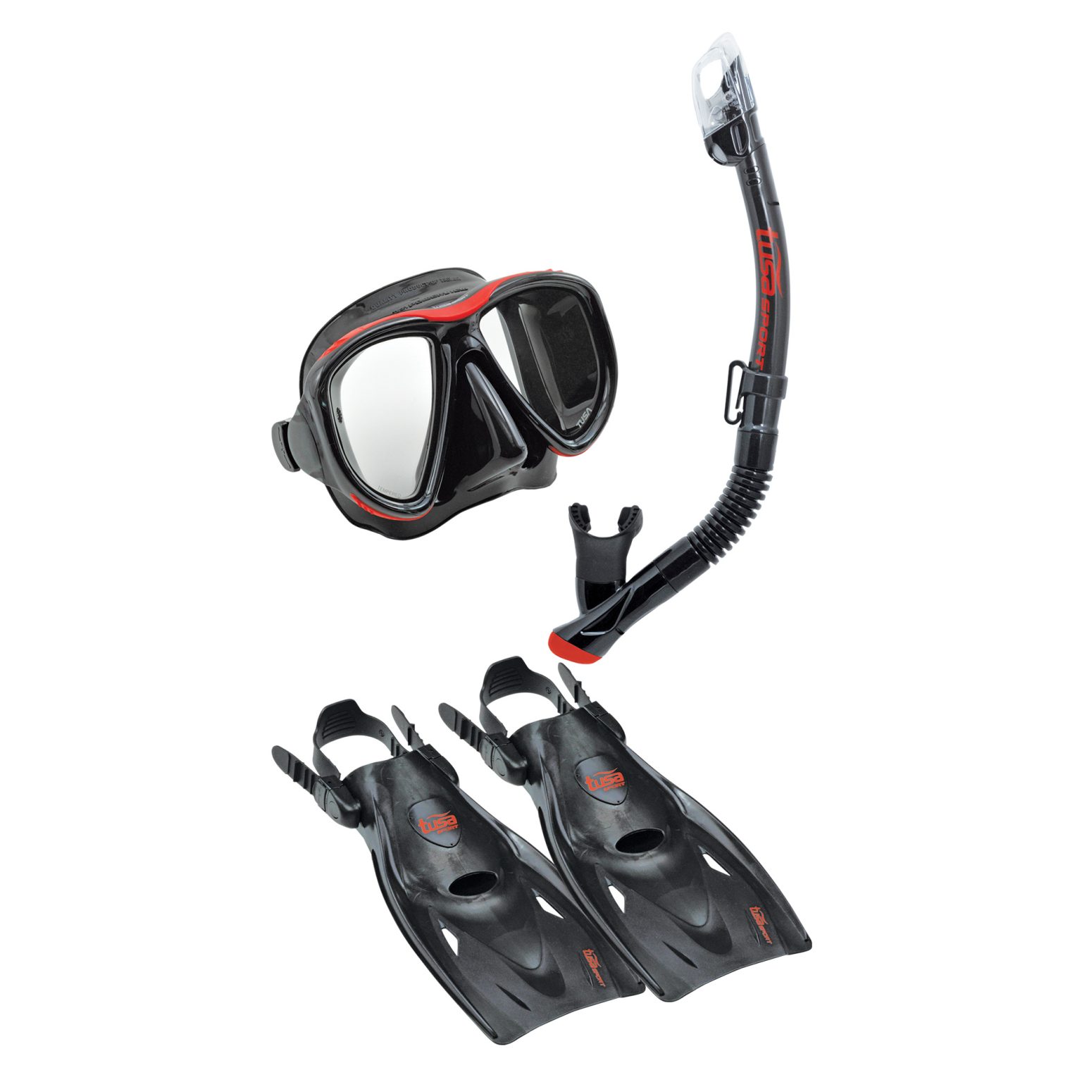 TUSA Sport Adult Powerview Travel Set Red Medium