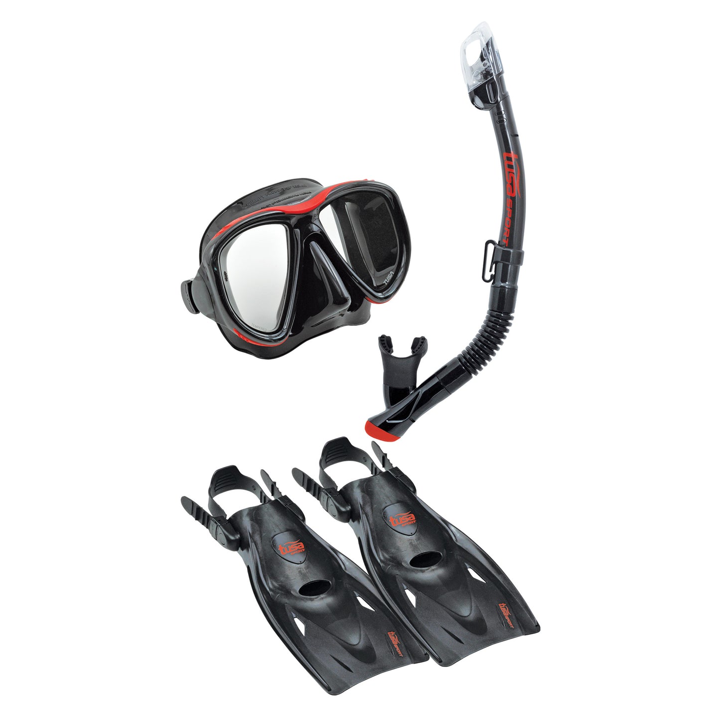 TUSA Sport Adult Powerview Travel Set Red Large
