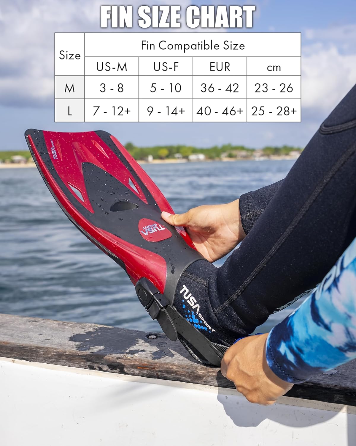 TUSA Visio Tri-Ex Travel Set Blue Medium
