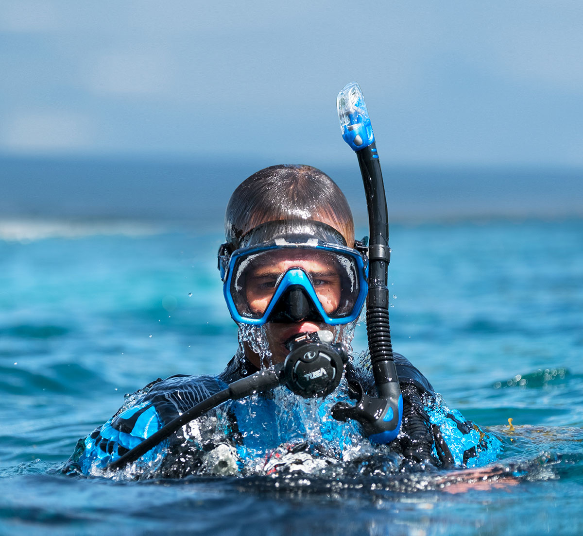 TUSA Hyperdry Elite II Scuba Diving Snorkel SP-0101 Black